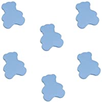 Los mejores  - 6 Un. TIRADOR Pomo Mueble BEBÉ OSO madera lacada azul celeste 63X54mm